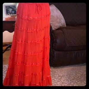 Orange rag skirt